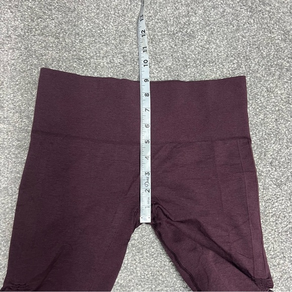 Lululemon Pants Women's 4 Maroon Ebb And Flow Crop Athletic Workout Gym Leggings - Picture 4 of 9
